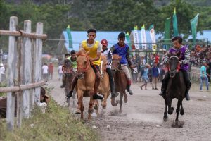 Lomba pacuan kuda di Tanah Gayo, Aceh
